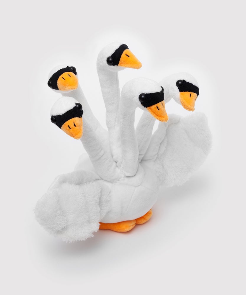 Swan cuddly shop toy